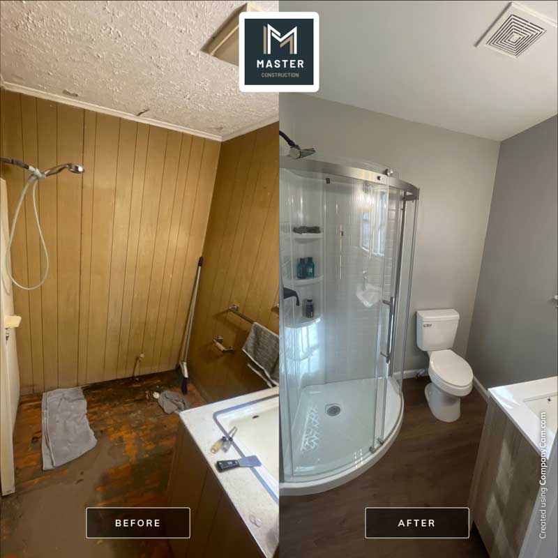 Bathroom renovation before and after